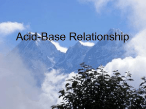 Lecture 2 Acid Base relationship
