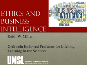 Ethics and Business Intelligence