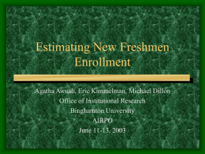 Estimating New Freshmen Enrollment