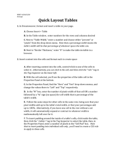 Invisible Layout Tables