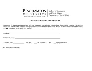 Graduate Assistant Evaluation Form
