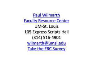 Paul Wilmarth Faculty Resource Center  Take the FRC Survey