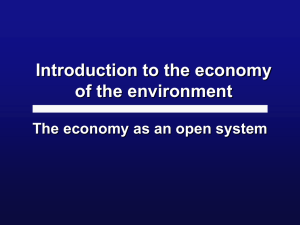 Introduction to the economy of the environment