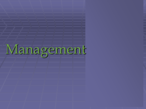 Chapter - 1 Management Concepts - Managers and Management