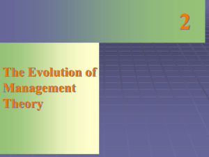 Chapter - 2 Development of Management Theory