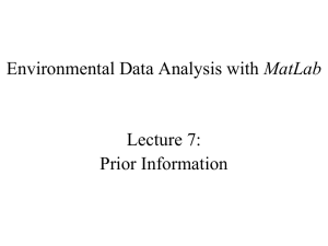 MatLab Lecture 7: Prior Information