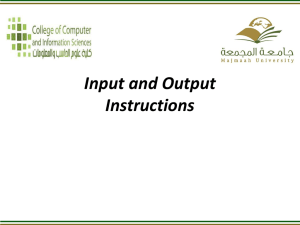 Assembly - Input and Output