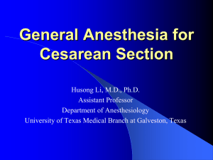 General Anesthesia for Cesarean Section
