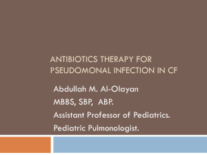 Antibiotics Therapy in CF