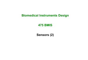 Biomedical Instruments Design 475 BMIS Sensors (2)