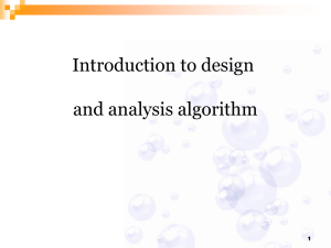 Introduction to design and analysis algorithm 1