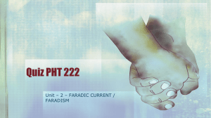 Quiz PHT 222 Unit – 2 – FARADIC CURRENT / FARADISM
