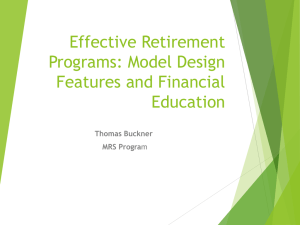 Effective Retirement Savings Programs Presentation