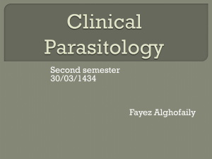 Parasitology 1st lecture