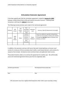 Articulation Extension Agreement