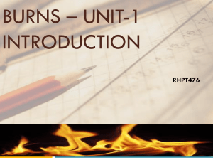 BURNS – UNIT-1 INTRODUCTION RHPT476