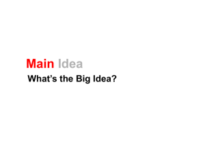 What is the main idea