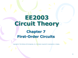 EE2003 Circuit Theory Chapter 7 First-Order Circuits