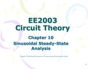 EE2003 Circuit Theory Chapter 10 Sinusoidal Steady-State