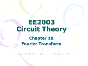 EE2003 Circuit Theory Chapter 18 Fourier Transform