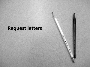 Request letters