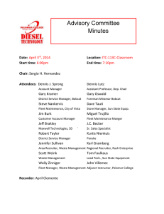 Diesel Technology Advisory Meeting, April 3, 2014