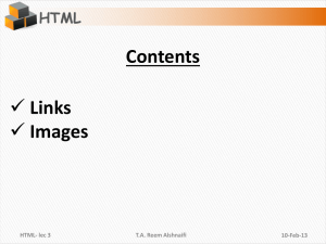 Links Images Contents HTML