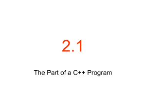 C++ Introduction