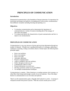 PRINCIPLES OF COMMUNICATION