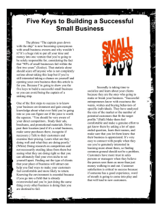Five Keys to Building a Successful Small Business