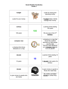 3rd Grade Vocabulary chart with picture support