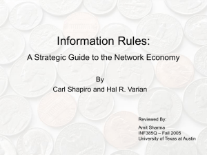 Information Rules: A Strategic Guide to the Network Economy By