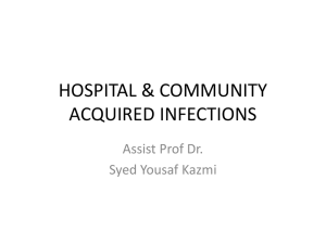 community & hosp acquired infections