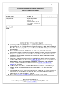 Emergency Temporary Exam Support Request Form (opens in a new window)