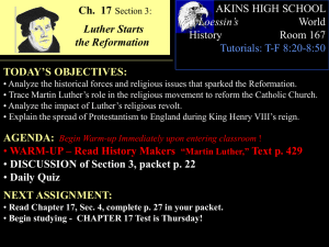 CH 17 Reformation Powerpoint