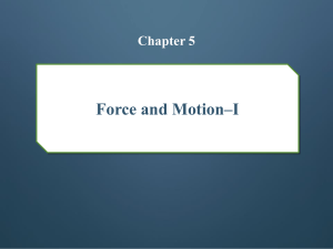 Force and Motion–I chapter 5
