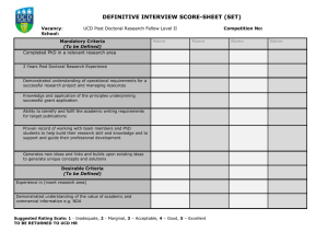 Interview Score Sheet – UCD Postdoctoral Researcher II (SET) (opens in a new window)