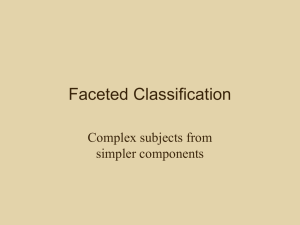 Lecture: faceted classification
