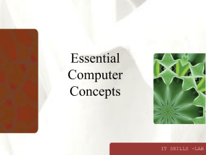 Essential Computer Concepts IT SKILLS -LAB