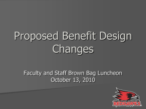 Benefits Presentation from 10/13/10 Brown Bag