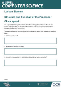 Structure and function of the processor - Learner activity - Lesson element (DOC, 233KB)