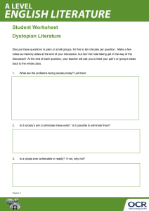 Dystopian literature - Student worksheet - Lesson element (DOC, 679KB)
