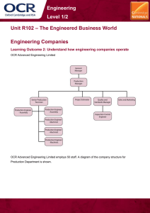 Engineering Level 1/2  – The Engineered Business World