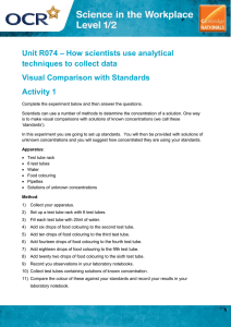 Unit R074 - Visual comparison with standards - Lesson element - Learner task (DOC, 339KB) New