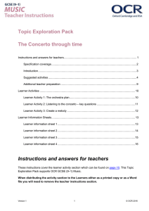 The concerto through time - Topic exploration pack (DOC, 647KB) 25/02/2016