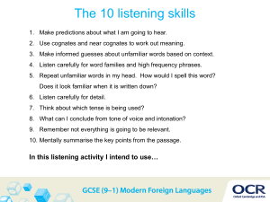 Listening skills and self-assessment (PPT, 1MB)