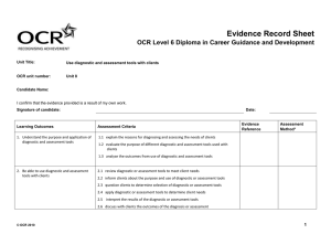 Level 5 - Unit 08 - Evidence record sheet (DOC, 114KB)