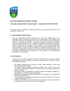 EUA/HEA/IUQB Institutional Review - UCD Progress Report - September 2005-March 2006 (opens in a new window)