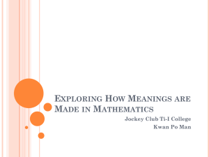 Exploring How Meanings are Made in Mathematics: Unpacking Information