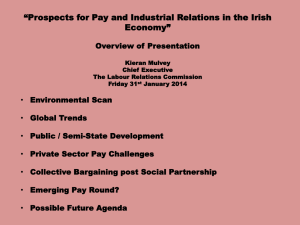“Prospects for Pay and Industrial Relations in the Irish Economy”